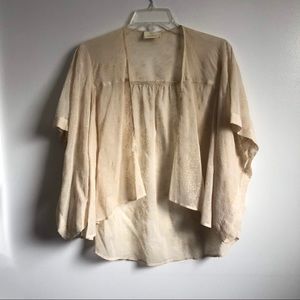 Pins + Needles Semi Sheer Cropped Kimono